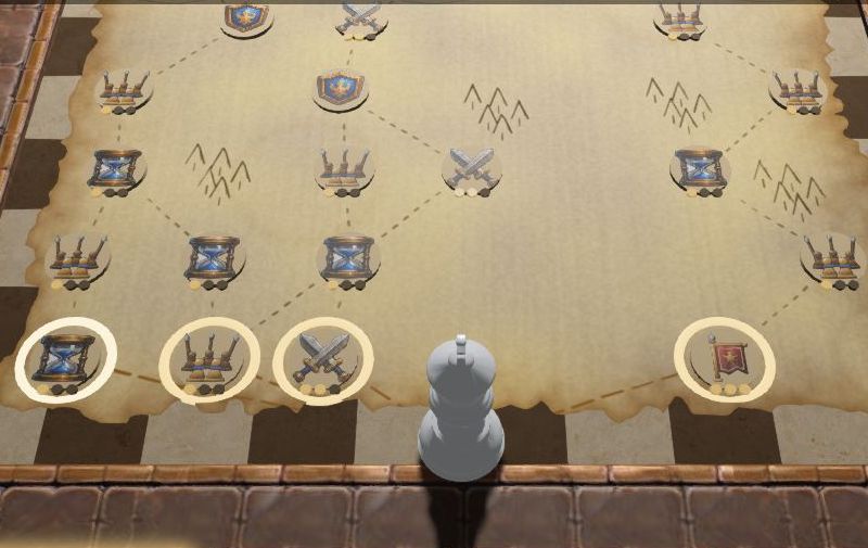 The act map laid out on the war table